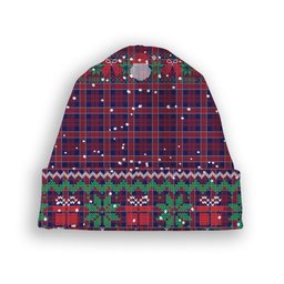 ScotsTee Shop Scottish Yoichi Tartan Plaid Christmas Deer Snowman Snowflake Bell Knit Beanie
