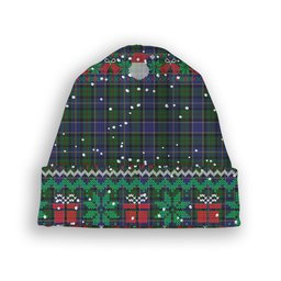 ScotsTee Shop Scottish Whitworth 2003 Tartan Plaid Christmas Deer Snowman Snowflake Bell Knit Beanie
