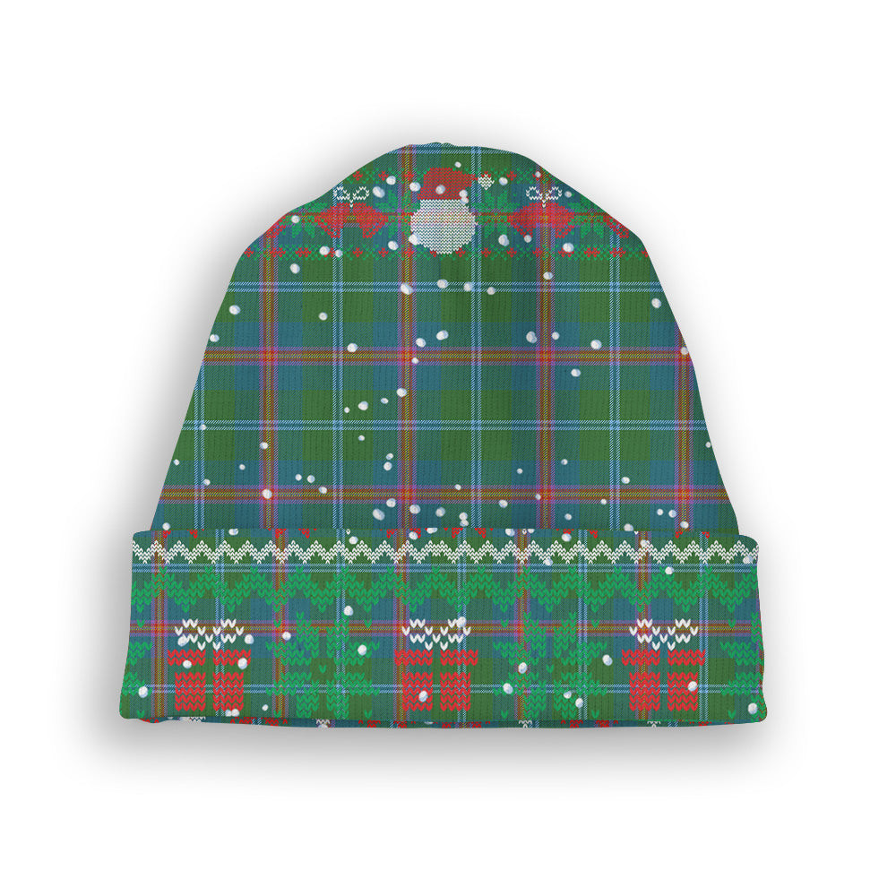 ScotsTee Shop Scottish Young Ancient Tartan Plaid Christmas Deer Snowman Snowflake Bell Knit Beanie