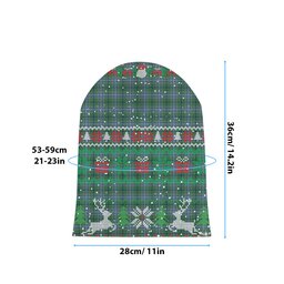 ScotsTee Shop Scottish Wishart Hunting Ancient Tartan Plaid Christmas Deer Snowman Snowflake Bell Knit Beanie