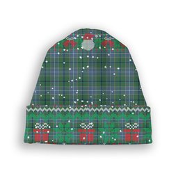ScotsTee Shop Scottish Wishart Hunting Ancient Tartan Plaid Christmas Deer Snowman Snowflake Bell Knit Beanie