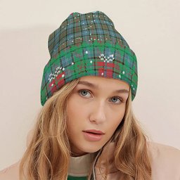 ScotsTee Shop Scottish Walkinshaw Tartan Plaid Christmas Deer Snowman Snowflake Bell Knit Beanie