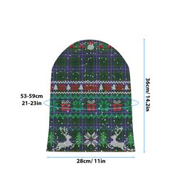 ScotsTee Shop Scottish Wishart Hunting Tartan Plaid Christmas Deer Snowman Snowflake Bell Knit Beanie
