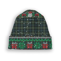ScotsTee Shop Scottish Whitson Tartan Plaid Christmas Deer Snowman Snowflake Bell Knit Beanie
