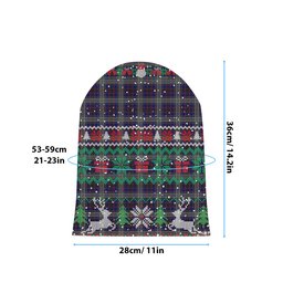 ScotsTee Shop Scottish Yates Tartan Plaid Christmas Deer Snowman Snowflake Bell Knit Beanie