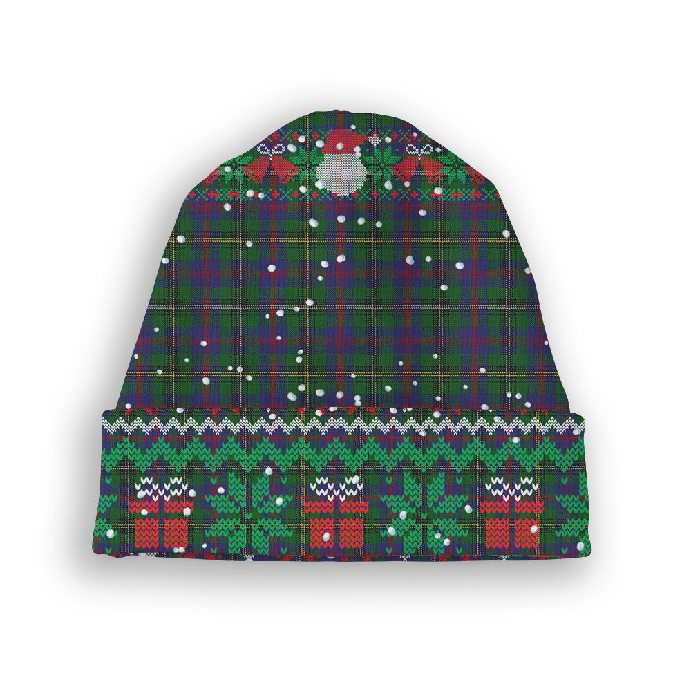 ScotsTee Shop Scottish Wood Tartan Plaid Christmas Deer Snowman Snowflake Bell Knit Beanie