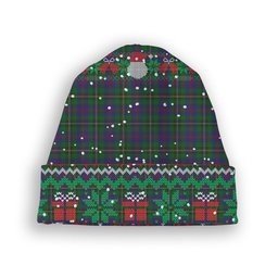 ScotsTee Shop Scottish Wood Tartan Plaid Christmas Deer Snowman Snowflake Bell Knit Beanie