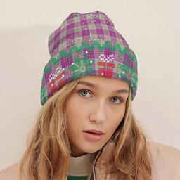 ScotsTee Shop Scottish Yair Dance Tartan Plaid Christmas Deer Snowman Snowflake Bell Knit Beanie