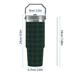 ScotsTee Shop Scottish Aiton Tartan Flip Straw Tumbler 20oz 30oz