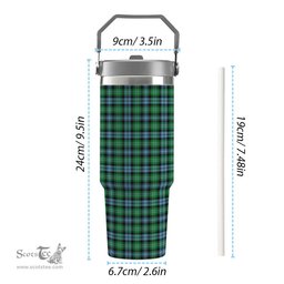 ScotsTee Shop Scottish Arbuthnot Ancient Tartan Flip Straw Tumbler 20oz 30oz