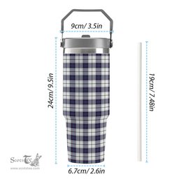 ScotsTee Shop Scottish Alexander of Menstry Dress Modern Tartan Flip Straw Tumbler 20oz 30oz