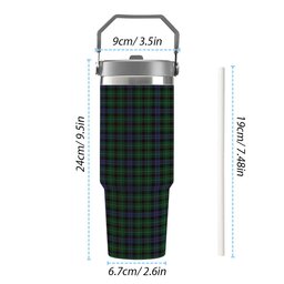 ScotsTee Shop Scottish Abercrombie McKinlay Tartan Flip Straw Tumbler 20oz 30oz