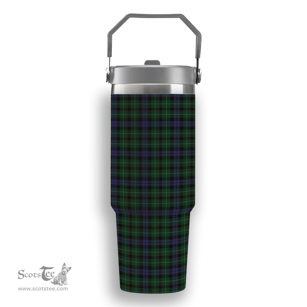 ScotsTee Shop Scottish Abercrombie McKinlay Tartan Flip Straw Tumbler 20oz 30oz
