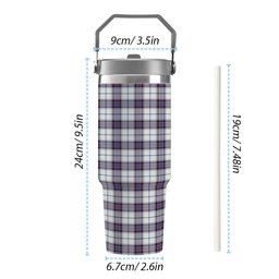 ScotsTee Shop Scottish Alexander of Menstry Dress Ancient Tartan Flip Straw Tumbler 20oz 30oz