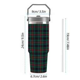 ScotsTee Shop Scottish Allison Modern Tartan Flip Straw Tumbler 20oz 30oz
