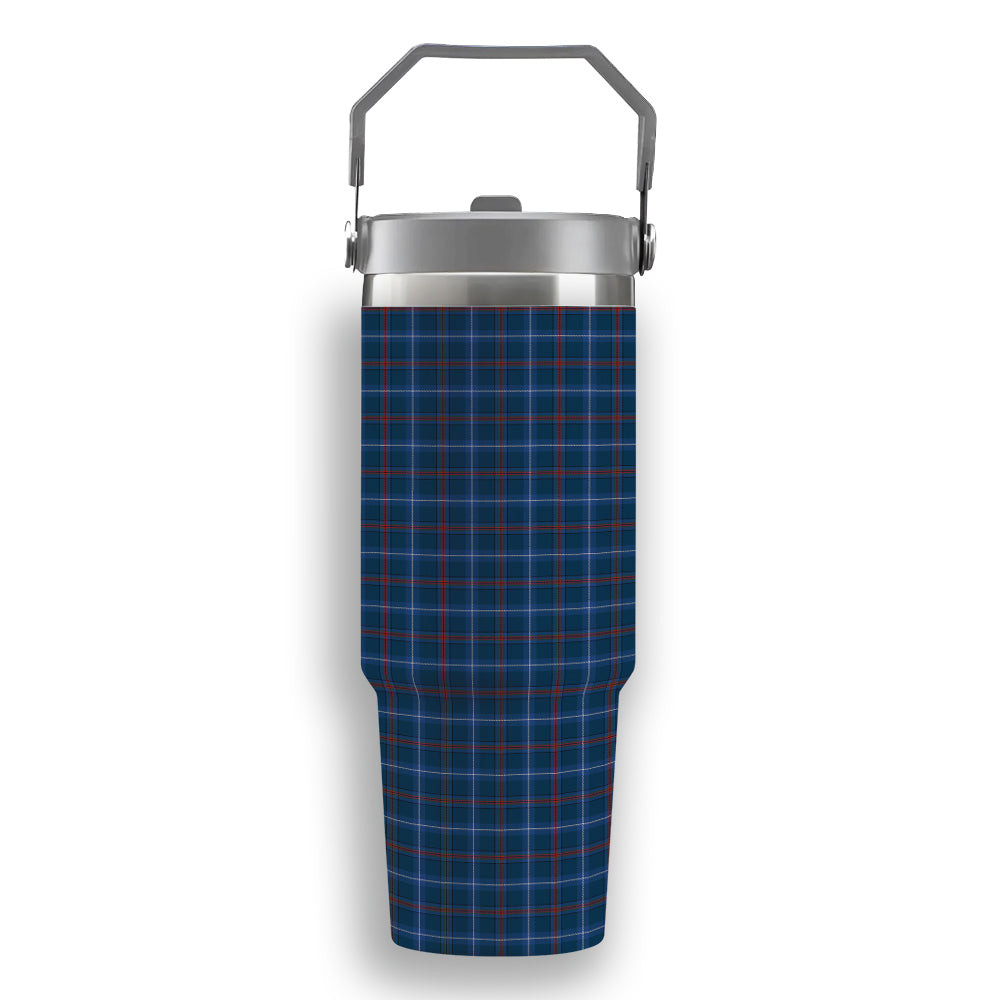 ScotsTee Shop Scottish American National Modern Tartan Flip Straw Tumbler 20oz 30oz