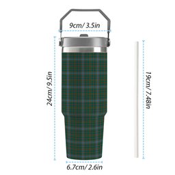 ScotsTee Shop Scottish Balfour Hunting Modern Tartan Flip Straw Tumbler 20oz 30oz