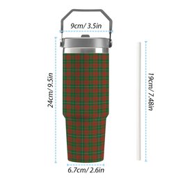 ScotsTee Shop Scottish Bruce Hunting Ancient Tartan Flip Straw Tumbler 20oz 30oz