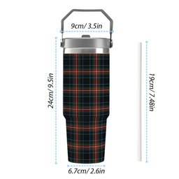 ScotsTee Shop Scottish Braveheart Tartan Flip Straw Tumbler 20oz 30oz