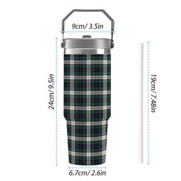 ScotsTee Shop Scottish Blair Dress Modern Tartan Flip Straw Tumbler 20oz 30oz