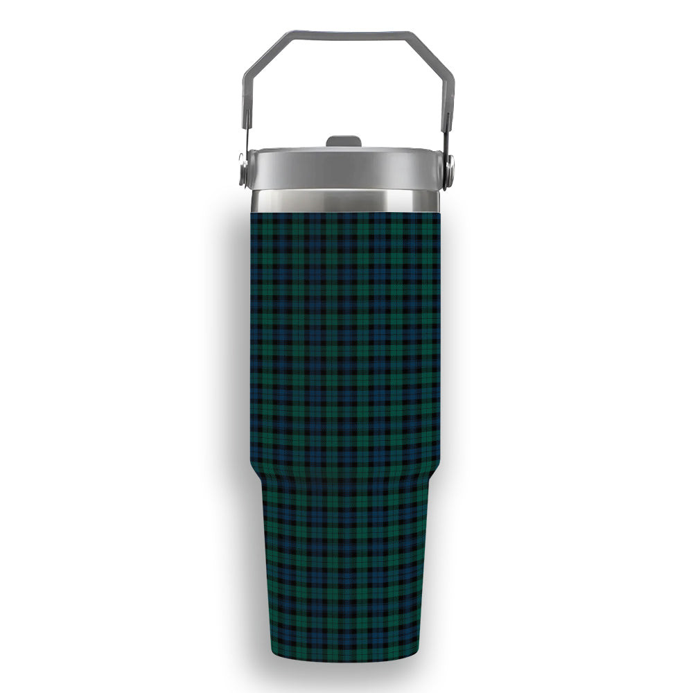 ScotsTee Shop Scottish Black Watch #3 Modern Tartan Flip Straw Tumbler 20oz 30oz
