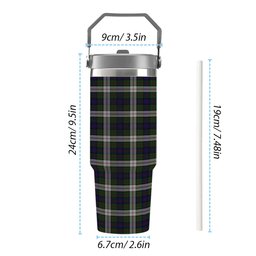 ScotsTee Shop Scottish Blair Dress Tartan Flip Straw Tumbler 20oz 30oz