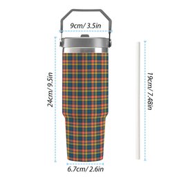 ScotsTee Shop Scottish Buchanan Ancient Tartan Flip Straw Tumbler 20oz 30oz