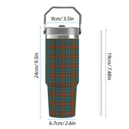 ScotsTee Shop Scottish Beattie (Beatty) Ancient Tartan Flip Straw Tumbler 20oz 30oz