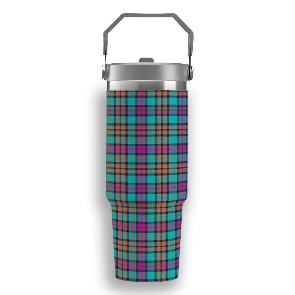 ScotsTee Shop Scottish Buchanan Inauguration Tartan Flip Straw Tumbler 20oz 30oz
