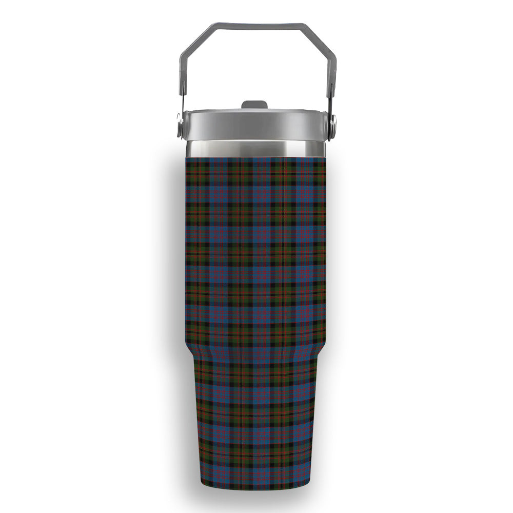 ScotsTee Shop Scottish Bowie Black Tartan Flip Straw Tumbler 20oz 30oz