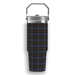 ScotsTee Shop Scottish Bowie Black Tartan Flip Straw Tumbler 20oz 30oz
