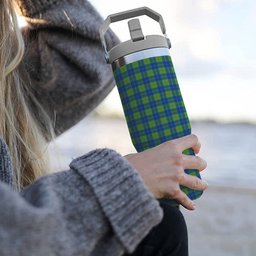 ScotsTee Shop Scottish Barclay Hunting Ancient Tartan Flip Straw Tumbler 20oz 30oz