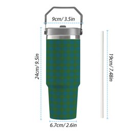 ScotsTee Shop Scottish Barclay Hunting Ancient Clan Tartan Flip Straw Tumbler 20oz 30oz