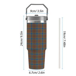 ScotsTee Shop Scottish Balfour Ancient Tartan Flip Straw Tumbler 20oz 30oz