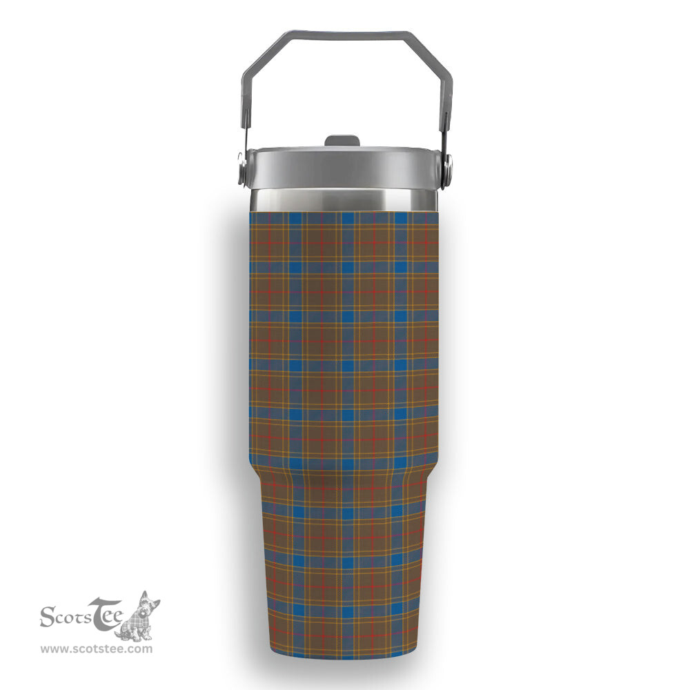ScotsTee Shop Scottish Balfour Ancient Tartan Flip Straw Tumbler 20oz 30oz