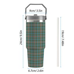ScotsTee Shop Scottish Bisset Ancient Tartan Flip Straw Tumbler 20oz 30oz