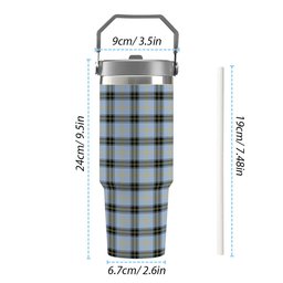 ScotsTee Shop Scottish Baxter of Balgavies Ancient Tartan Flip Straw Tumbler 20oz 30oz