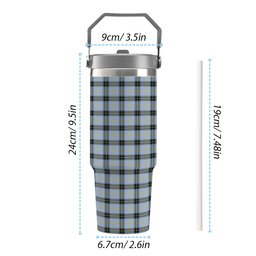 ScotsTee Shop Scottish Bell of the Borders Ancient Tartan Flip Straw Tumbler 20oz 30oz