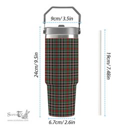 ScotsTee Shop Scottish Bruce of Kinnaird Tartan Flip Straw Tumbler 20oz 30oz