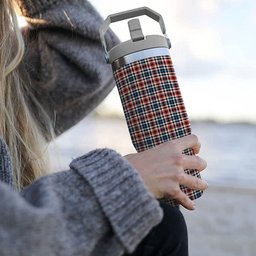 ScotsTee Shop Scottish Bell Border (Bell Southern Bell) Ancient Tartan Flip Straw Tumbler 20oz 30oz