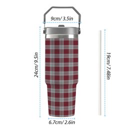 ScotsTee Shop Scottish Buchanan 1842 Tartan Flip Straw Tumbler 20oz 30oz