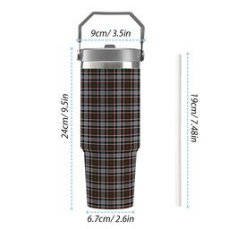 ScotsTee Shop Scottish Borthwick Dress Tartan Flip Straw Tumbler 20oz 30oz
