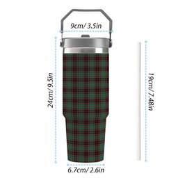 ScotsTee Shop Scottish Buchan Ancient Tartan Flip Straw Tumbler 20oz 30oz