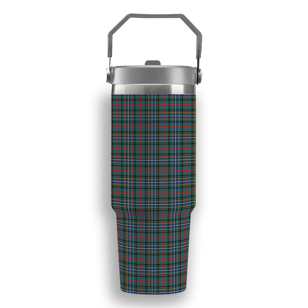 ScotsTee Shop Scottish Bisset Modern Tartan Flip Straw Tumbler 20oz 30oz