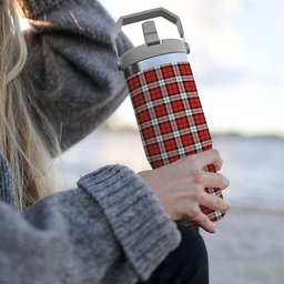 ScotsTee Shop Scottish Brodie Dress Ancient Tartan Flip Straw Tumbler 20oz 30oz
