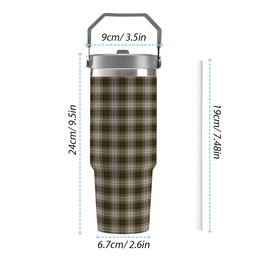 ScotsTee Shop Scottish Buchanan Dress Tartan Flip Straw Tumbler 20oz 30oz