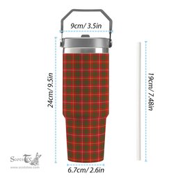 ScotsTee Shop Scottish Bruce Modern Tartan Flip Straw Tumbler 20oz 30oz