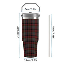 ScotsTee Shop Scottish Borthwick Hunting Tartan Flip Straw Tumbler 20oz 30oz