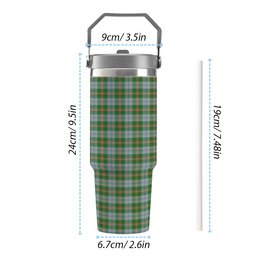 ScotsTee Shop Scottish Cooper Dress Dalgleish 2 Tartan Flip Straw Tumbler 20oz 30oz