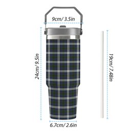 ScotsTee Shop Scottish Cockburn of Ormiston Dress Tartan Flip Straw Tumbler 20oz 30oz